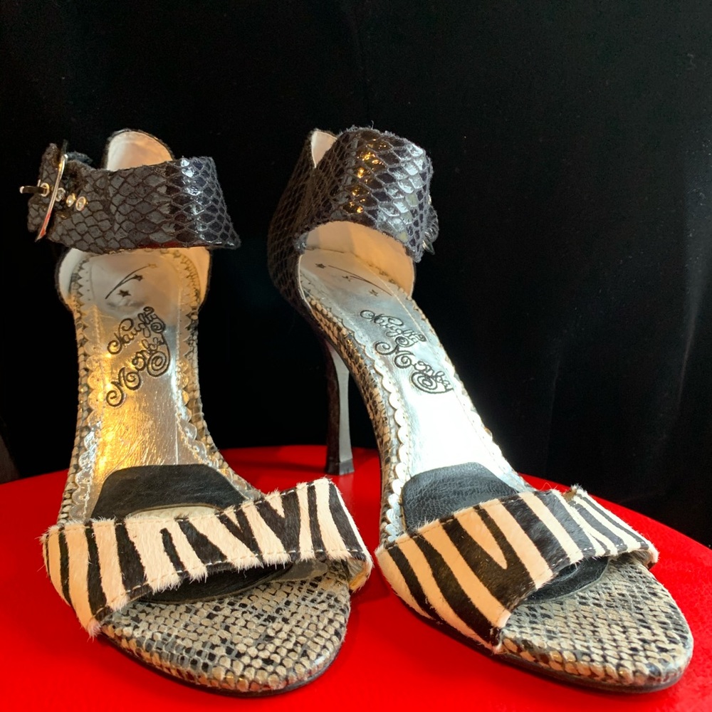 Naughty Monkey Zebra & Snakeskin style Heels